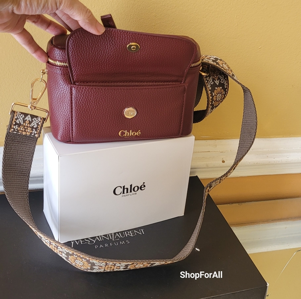 Chloe Burgundy Crossbody Bag - Picture 15 of 15